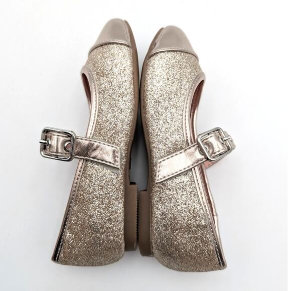 Nordstrom Kids' Everlee Mary Jane Flat Adjustable Strap Gold Size US8M EU24 - Picture 10 of 11
